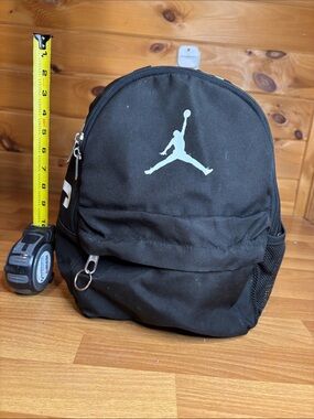 Jordan Black Mini Backpack with White Jumpman Logo